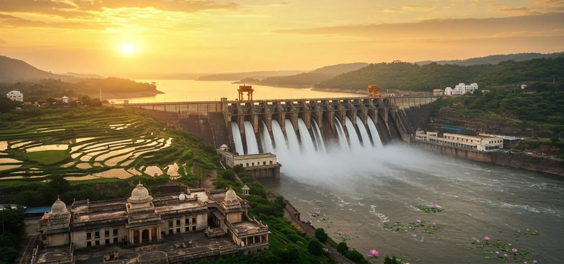 Narayanapur Dam also known as Basavasagar Dam in Karnataka